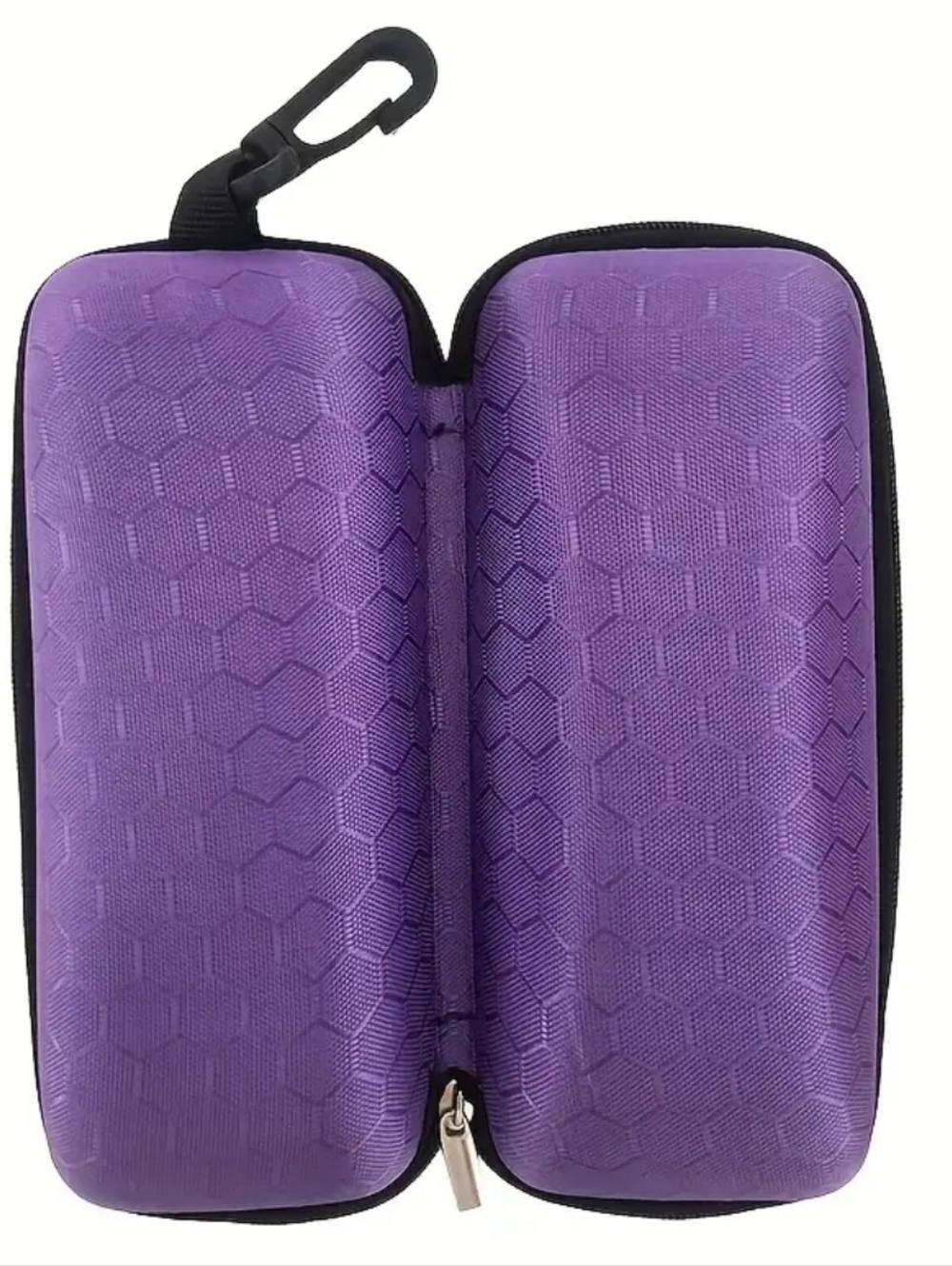 Purple Eyeglass Case Zipper Cosure